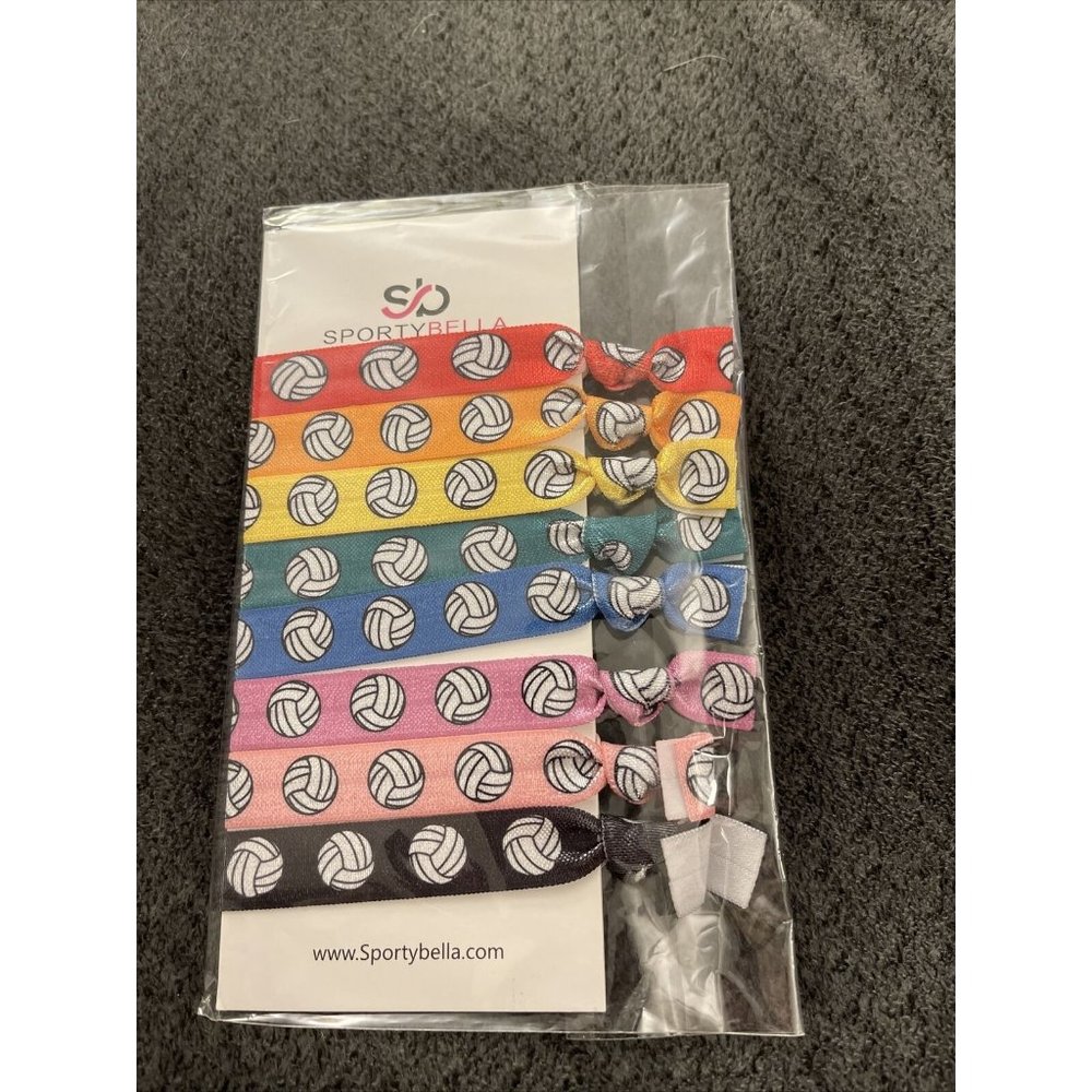 SportyBella Girl’s Multi Colored Vollyball Horse Hair  Ties KA